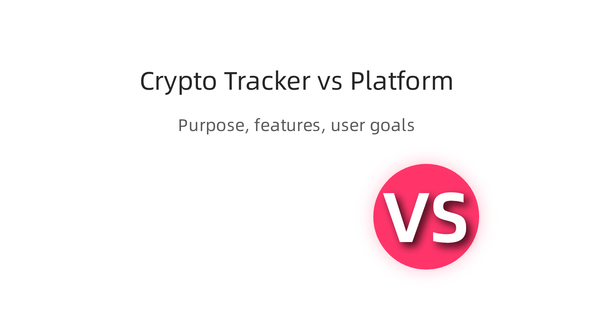 Infographic comparing crypto trackers (for insight, research, clarity) and trading platforms (for action, execution, order books), highlighting their distinct roles for beginners.