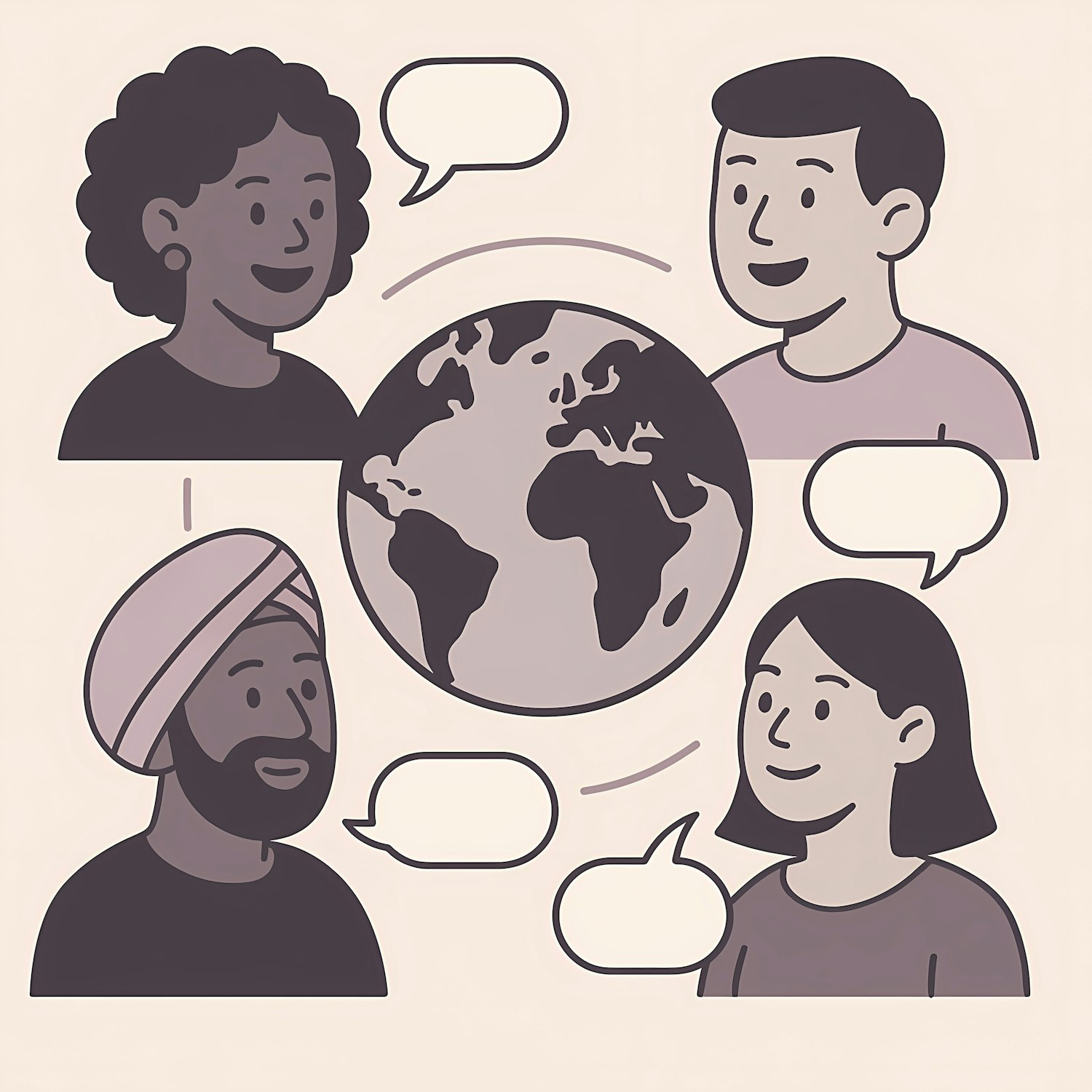 People from different regions engaged in global financial transactions, representing the vast, decentralized forex market.